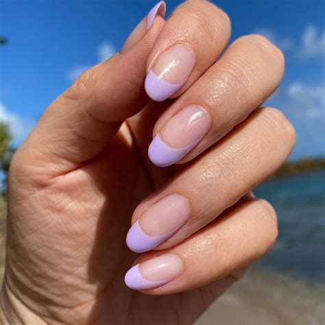 oval french tip nails|cute oval acrylic nails.